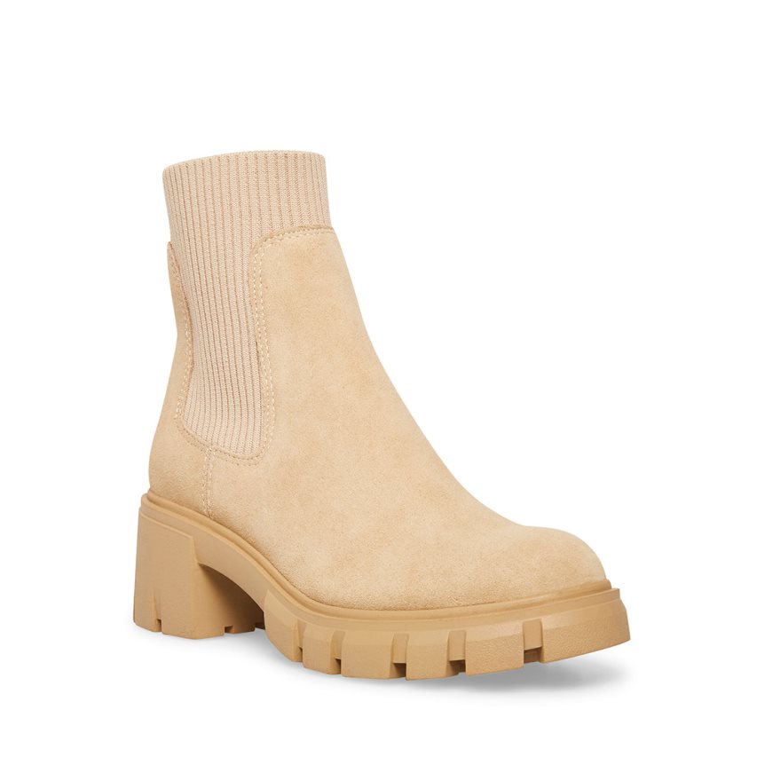 Beige Steve Madden Hutch Suede Women's Ankle Boots | PH 1524XCE